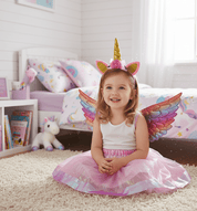 Girls Pink Unicorn Fairy Costume
